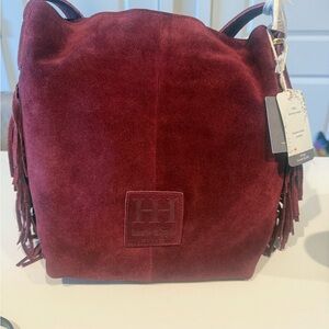 NEW NWT Haute Hippie burgundy Shoulder Bag